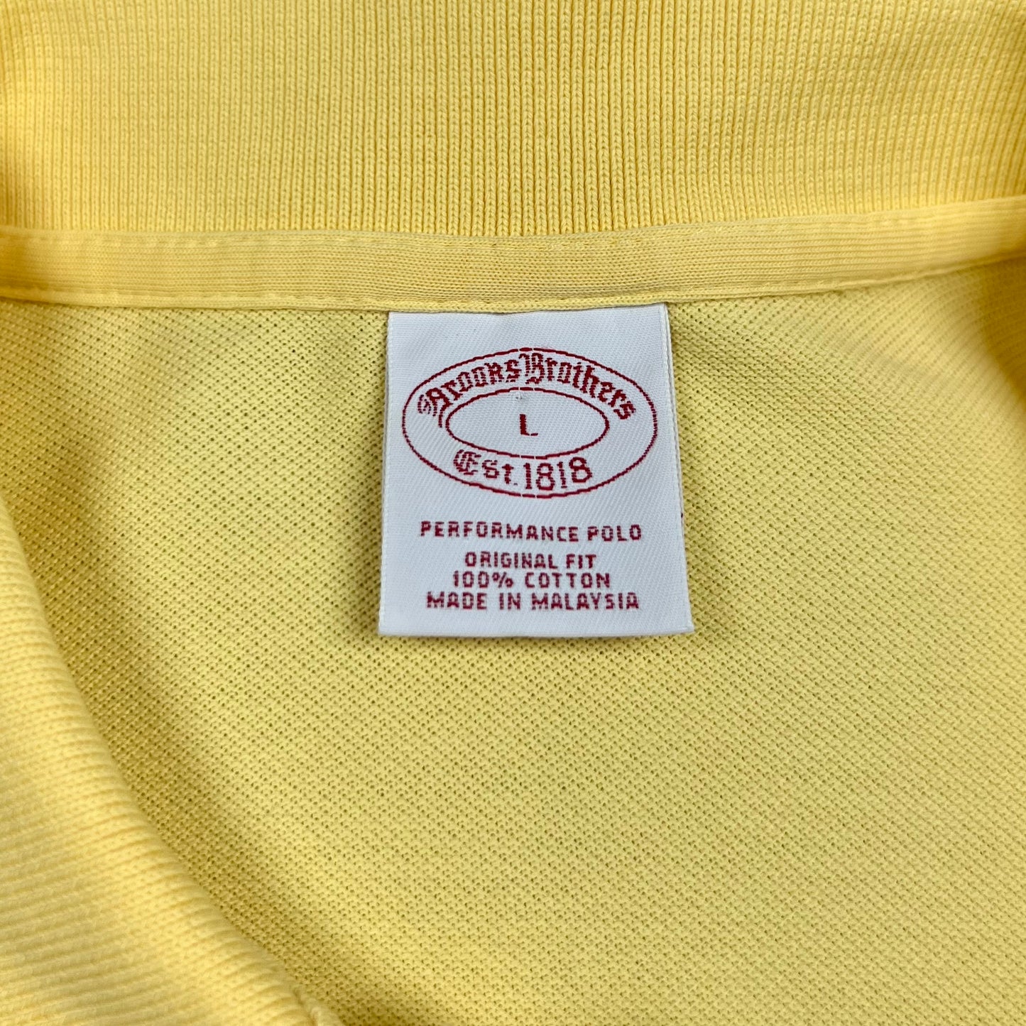 Camiseta Polo Brooks Brothers 🐑 color amarillo Talla XL Entalle Regular