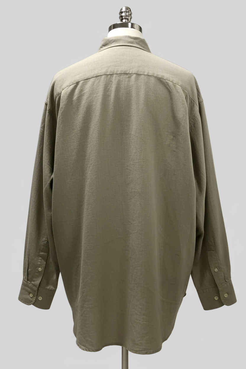 Camisa de botones GAP  de lino color kaki Talla XL Entalle Regular