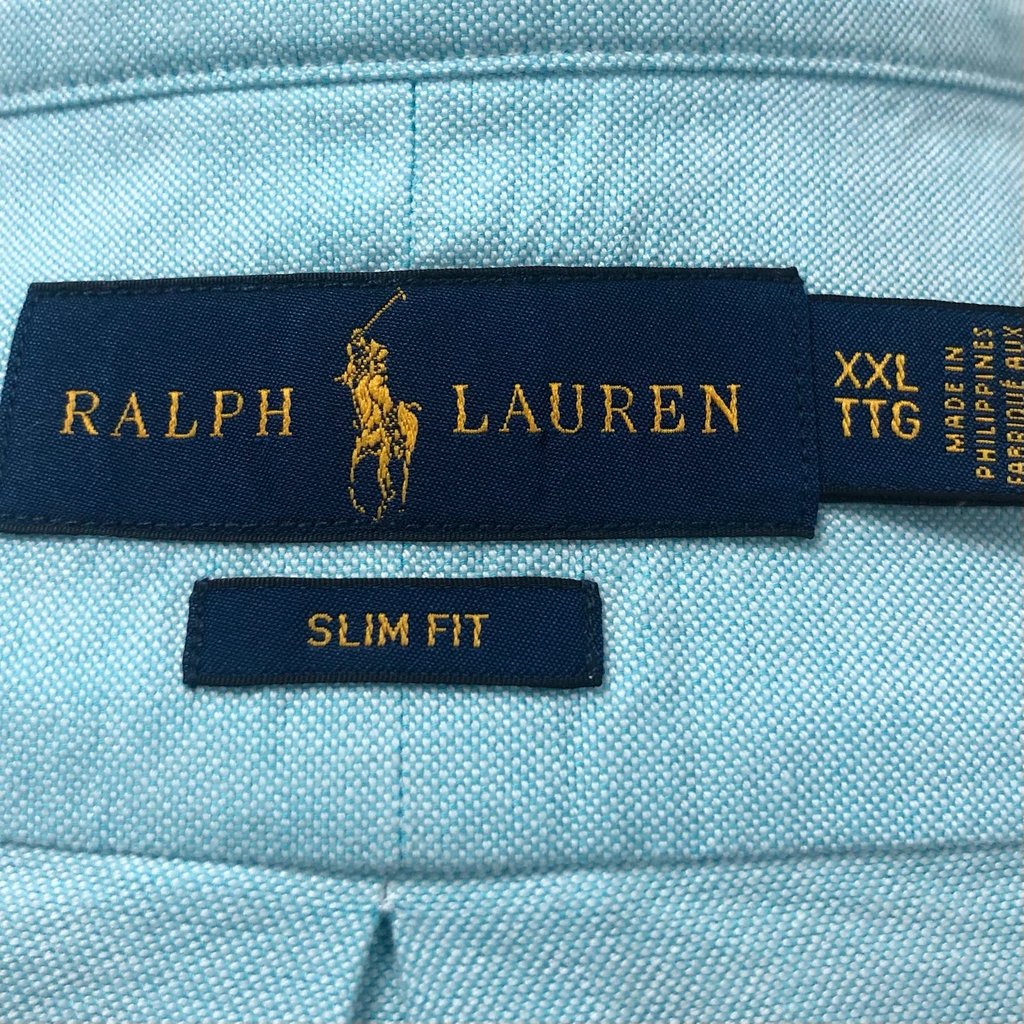 Camisa de botones Polo Ralph Lauren 🏇🏼 Oxford en color turquesa Talla XXL Entalle Slim Fit