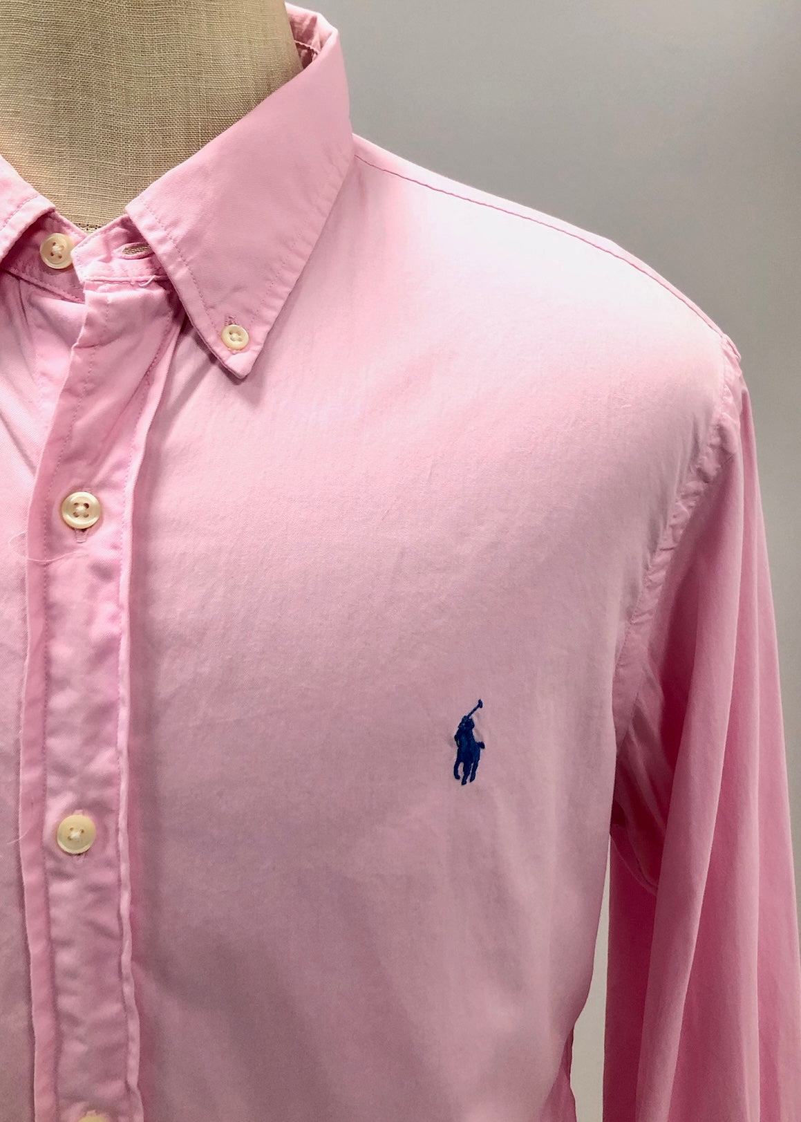 Camisa de botones Polo Ralph Lauren 🏇🏼 en color rosado Talla XL Entalle Slim Fit