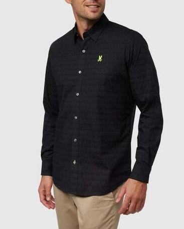 Camisa de botones Psycho Bunny 🐰  Oxford Color negro con logo tradicional Talla L y XL Entalle Regular