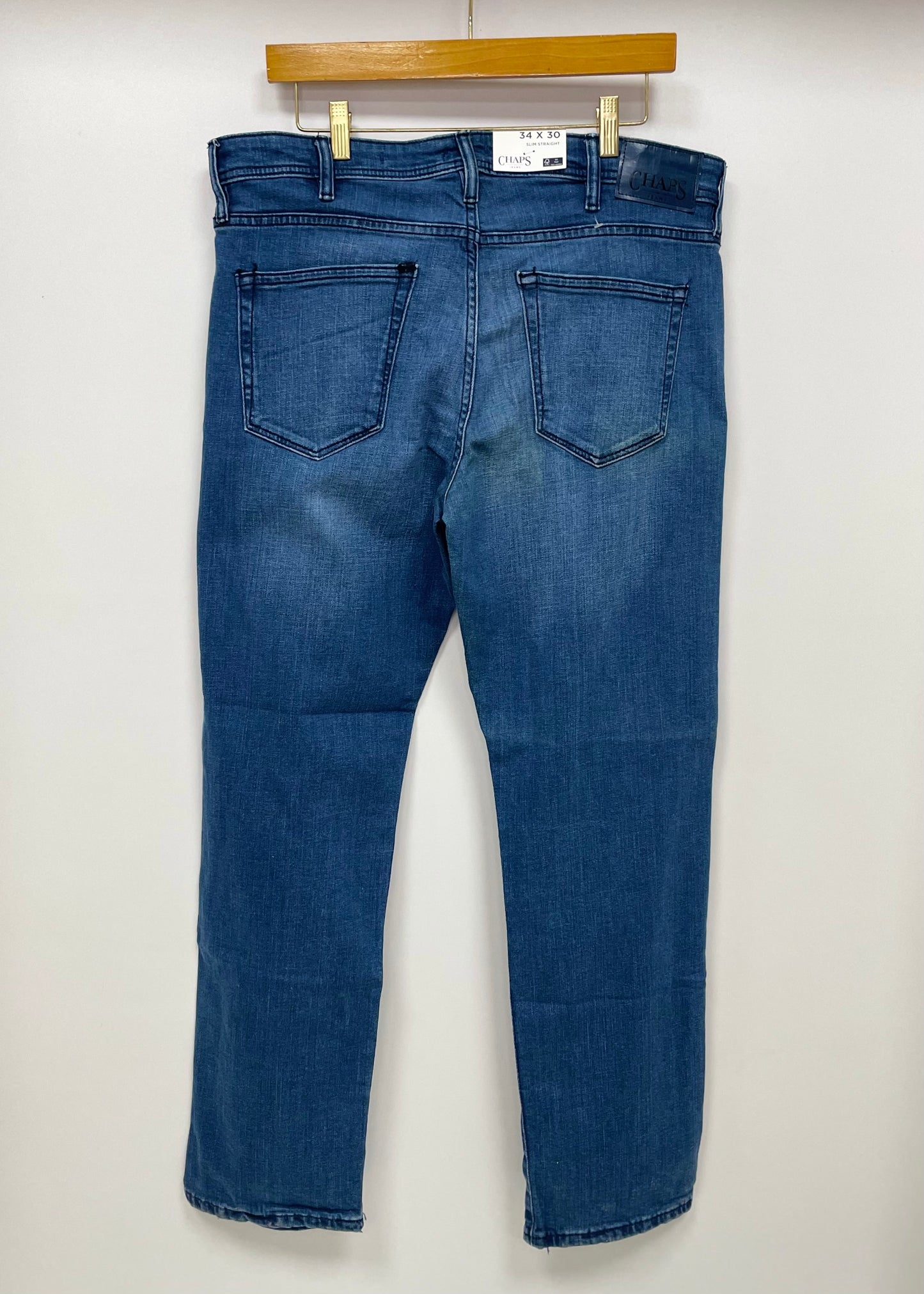 Pantalon jeans Chaps 🇺🇸 color azul Talla 34x30 Corte Slim Fit