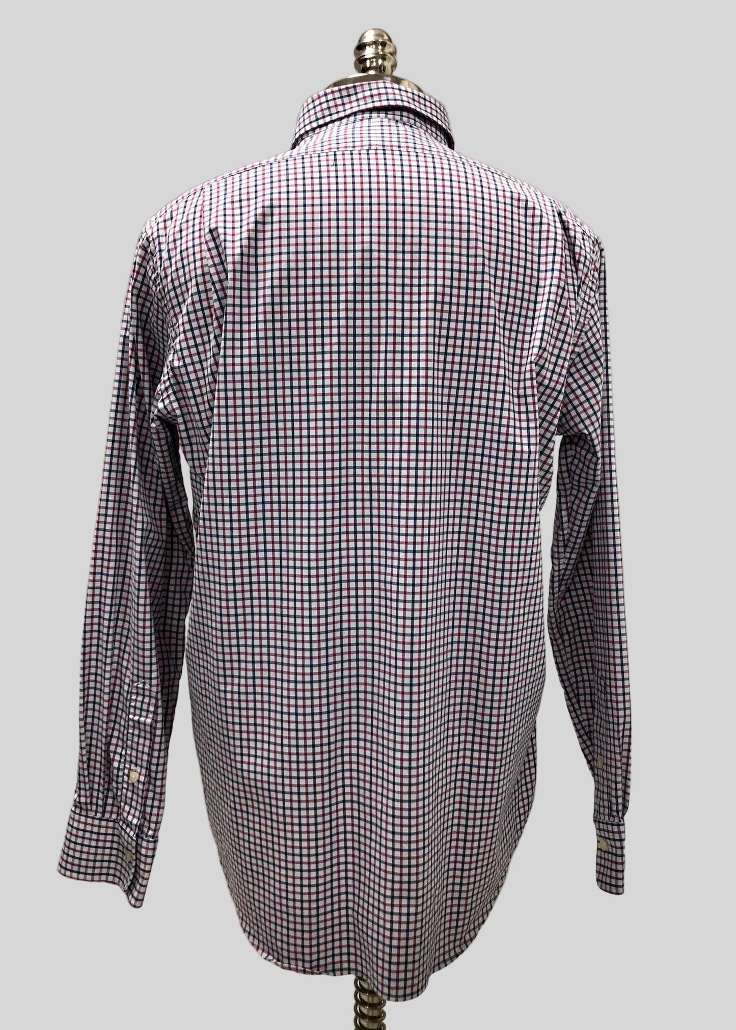 Camisa de botones Polo Ralph Lauren 🏇🏼 Performance de cuadros rojo oscuro y negro Talla L Entalle Regular