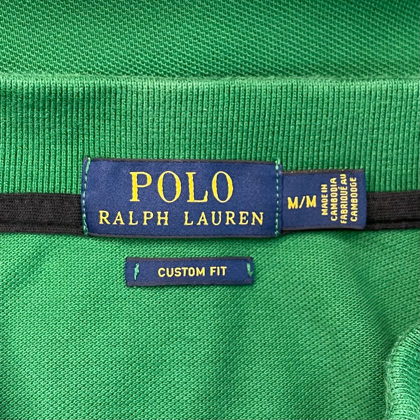 Camiseta Polo Ralph Lauren 🏇🏼 Big Pony en color verde Talla M Entalle Custom Fit