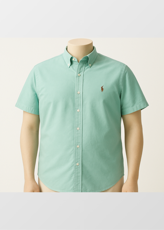 Camisa de botones Polo Ralph Lauren 🏇🏼 Oxford Color verde menta Talla XXL Entalle Regular
