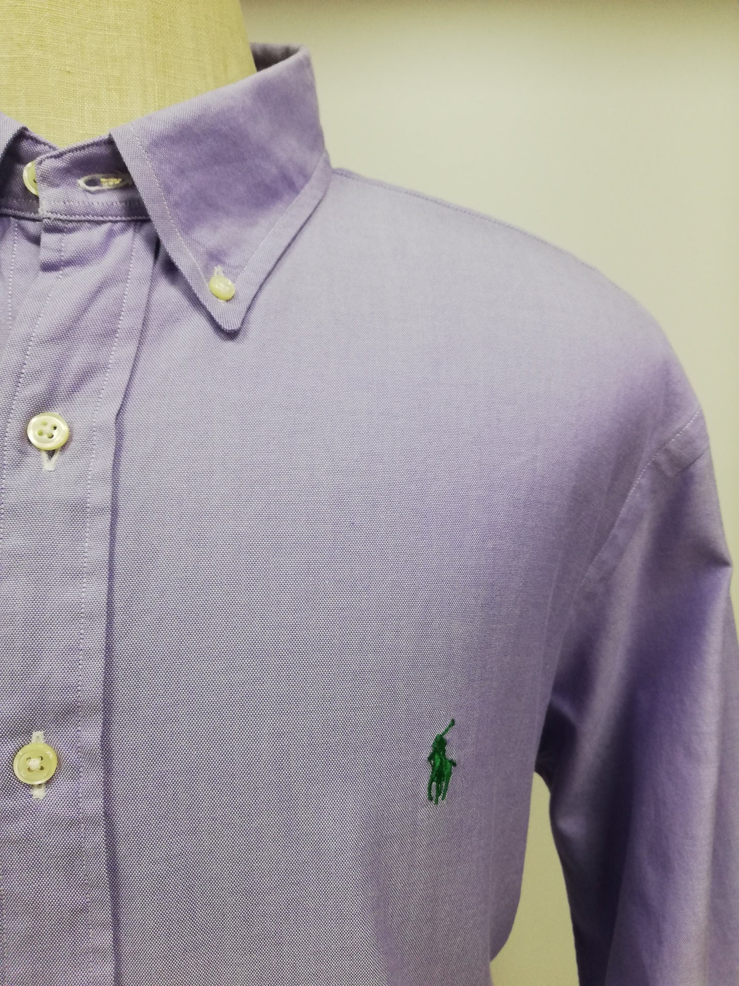 Camisa de botones Polo Ralph Lauren 🏇🏼 en color Lila Talla XXL Entalle Clásico