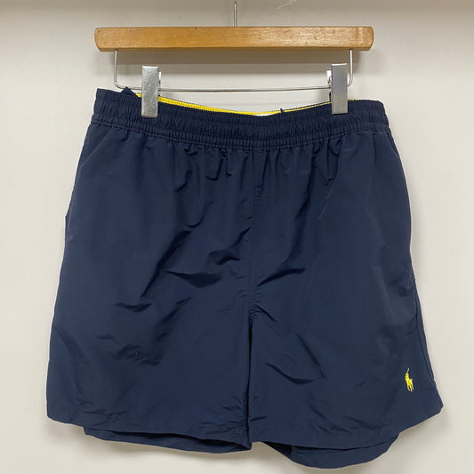 Short de baño Polo Ralph Lauren 🏇🏼color azul navy y logo bordado en color amarillo Talla L