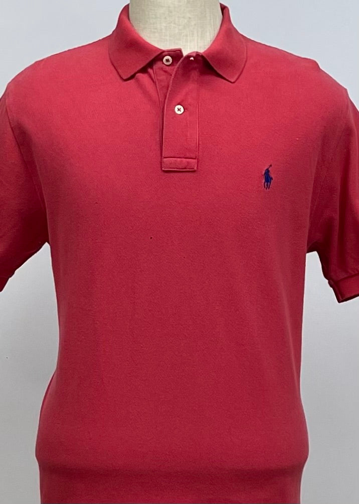 Camiseta Polo Ralph Lauren 🏇🏼color rosado magenta Talla L Entalle Regular (ver descripción)