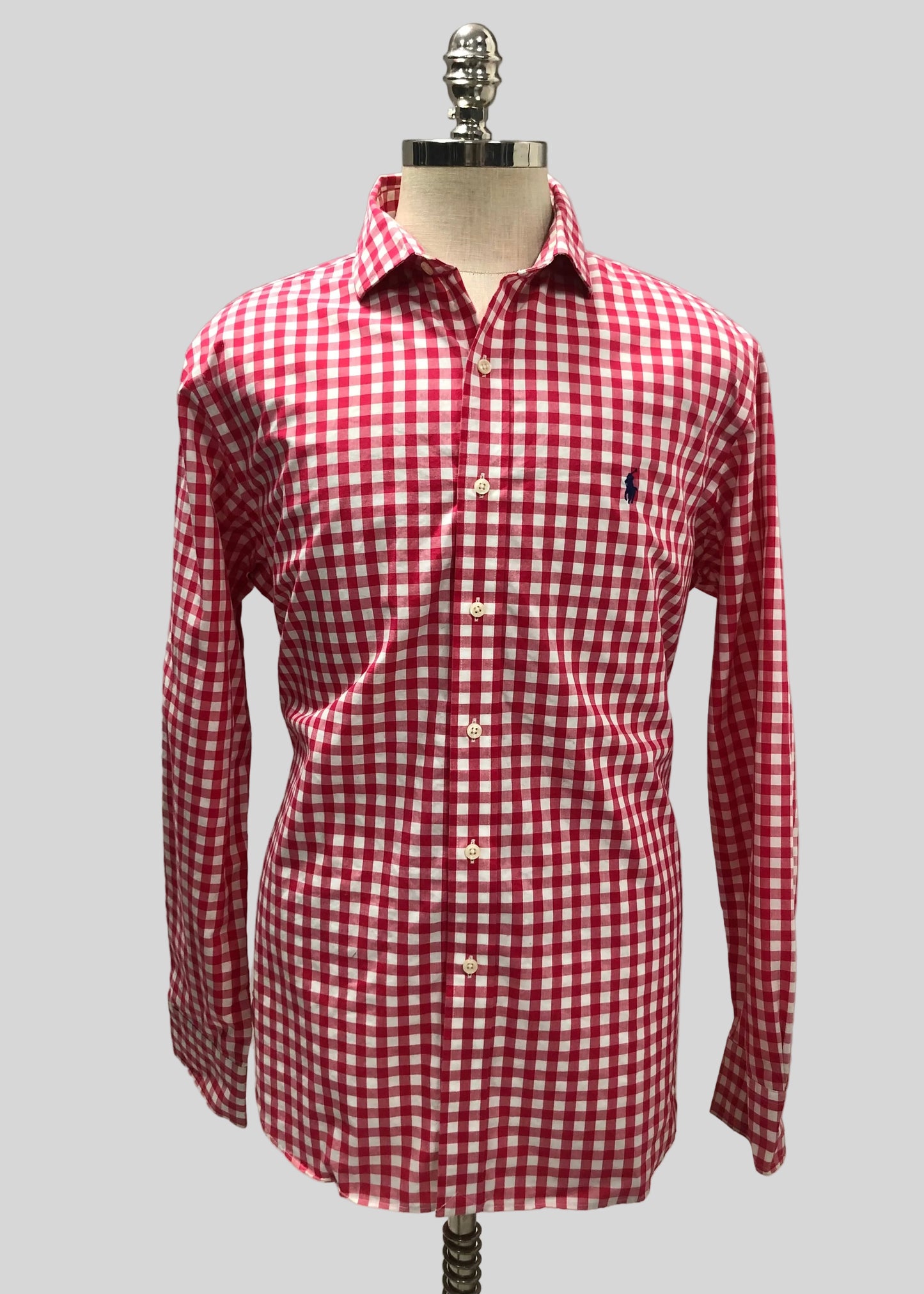 Camisa Polo Ralph Lauren 🏇🏼 de cuadros gingham rojo y blanco Talla XL Entalle Regular