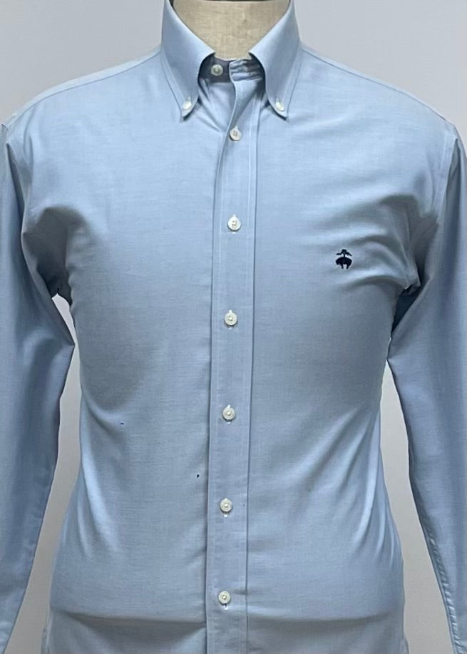 Camisa Brooks Brothers 🐑 color celeste claro tornasol Talla S Entalle Regular