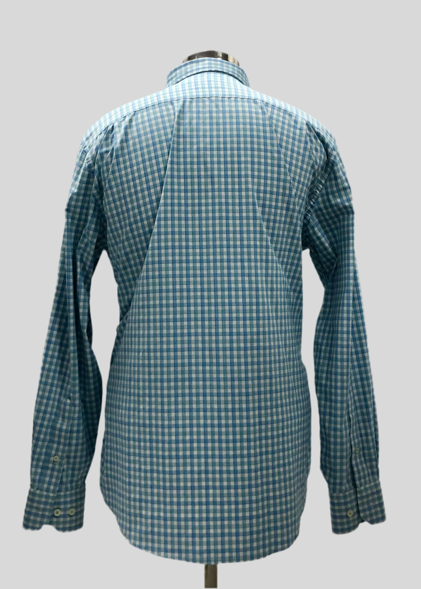 Camisa de botones Southern Tide 🐟 Performance con patron de cuadros en color celeste, verde y blanco Talla L Entalle Regular