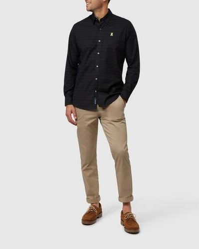 Camisa de botones Psycho Bunny 🐰  Oxford Color negro con logo tradicional Talla L y XL Entalle Regular