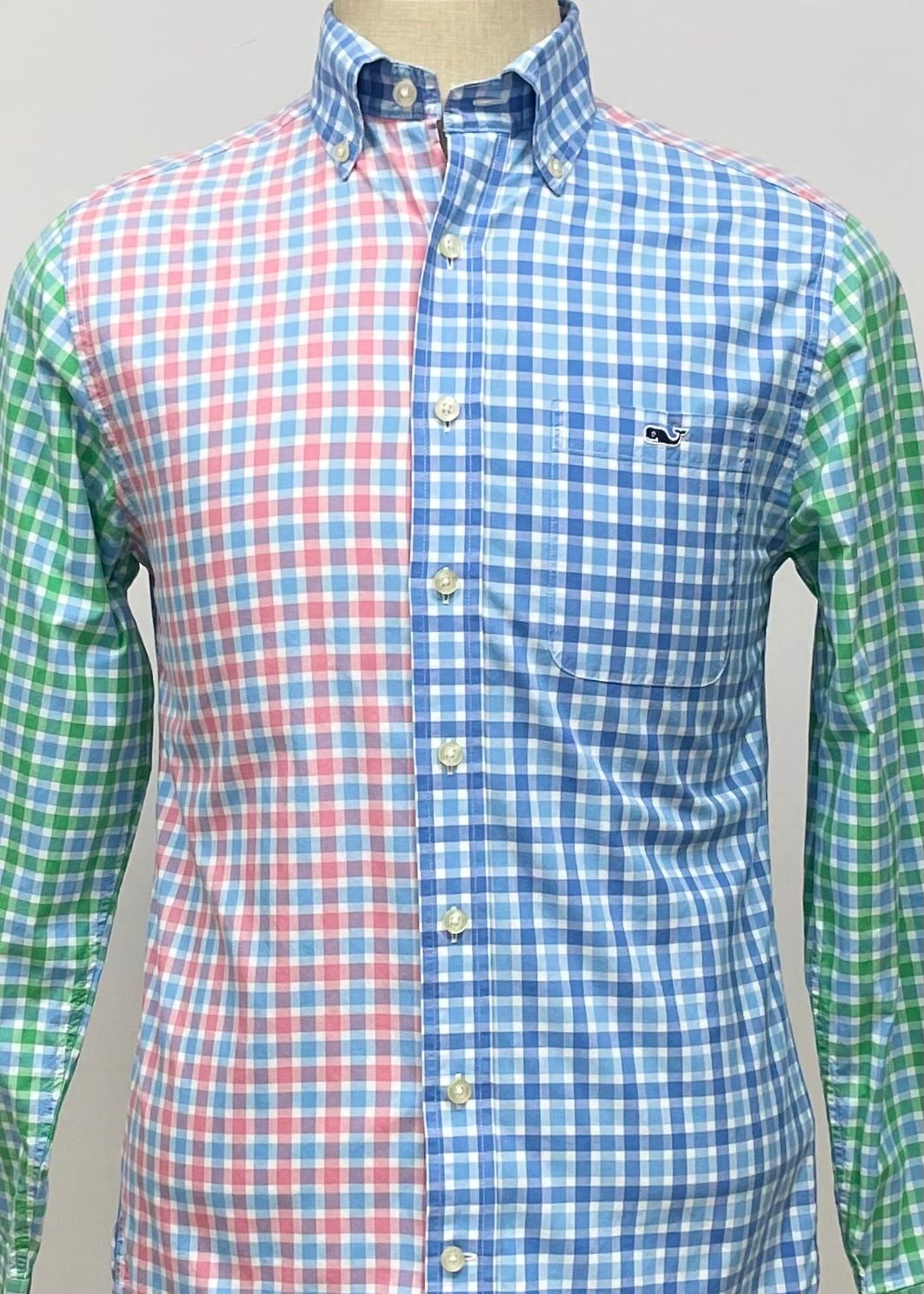 Camisa Vineyard Vines 🐳 de cuadros gingham multicolor Talla S Entalle Slim Fit