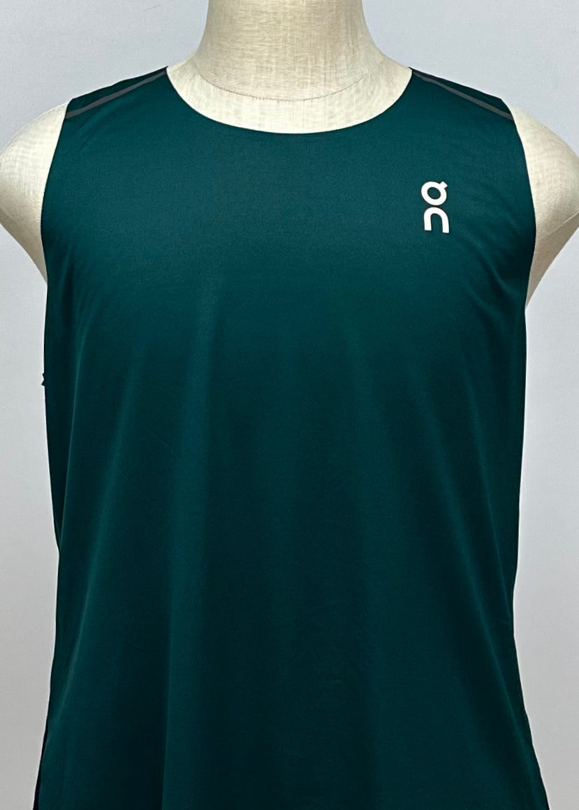 Camiseta de entrenamiento sin mangas On Running 🏃🏻‍♂️  color verde oscuro y logo en plateado Talla L