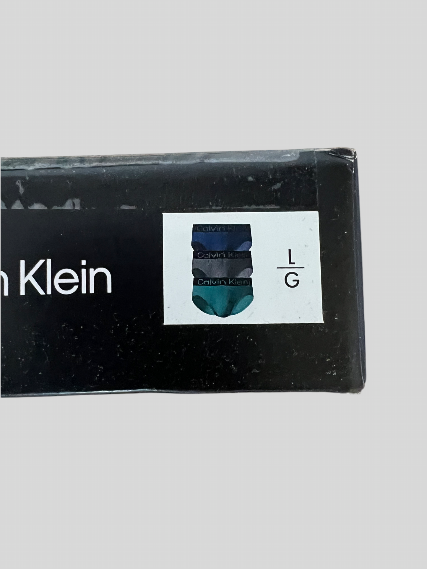 Paquete de 3 Calzoncillos a la cintura Calvin Klein - Tela microfibra stretch en color azul, gris y verde Talla L