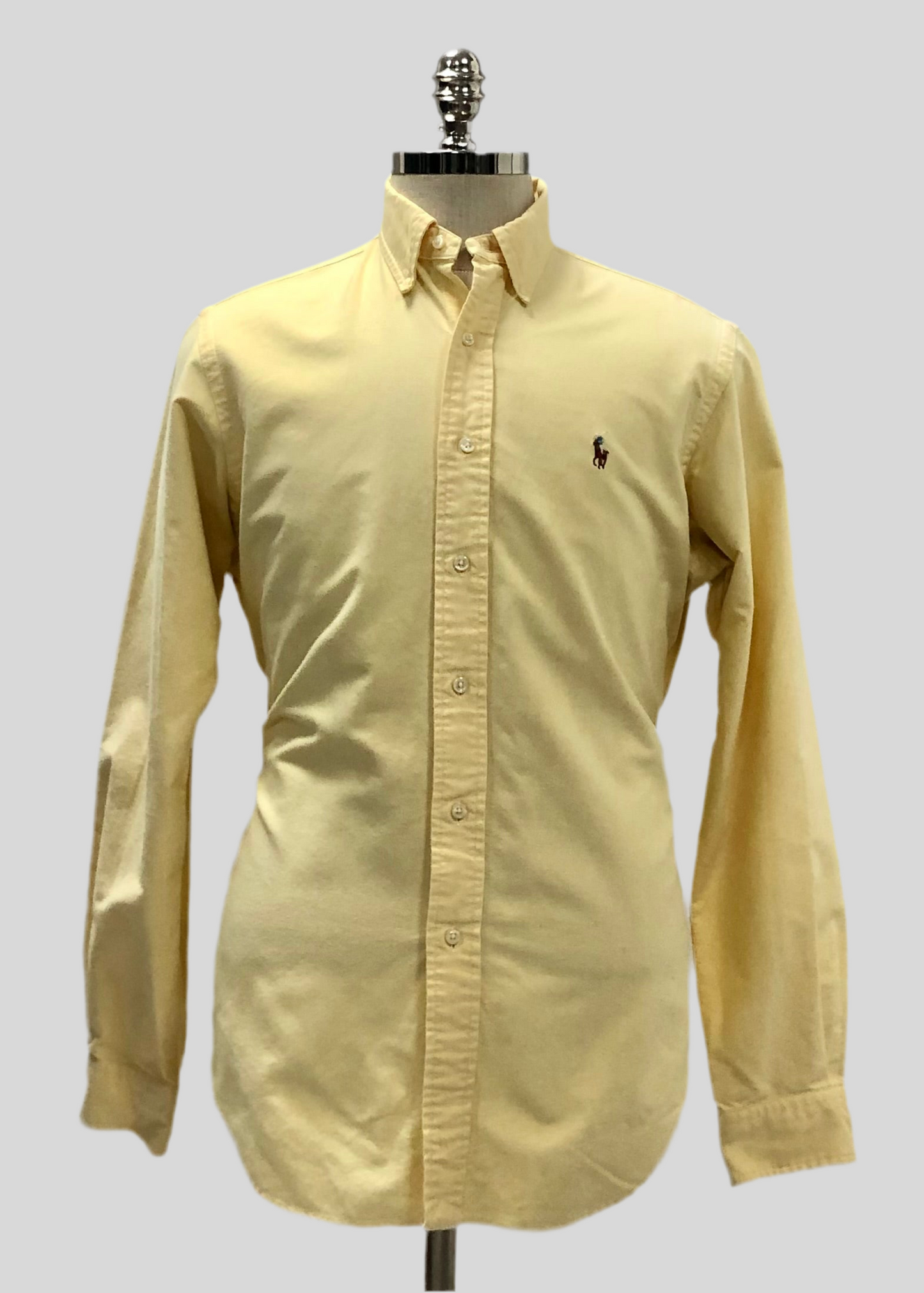Camisa de botones Polo Ralph Lauren 🏇🏼 Oxford en color amarillo claro Talla M Entalle Clásico
