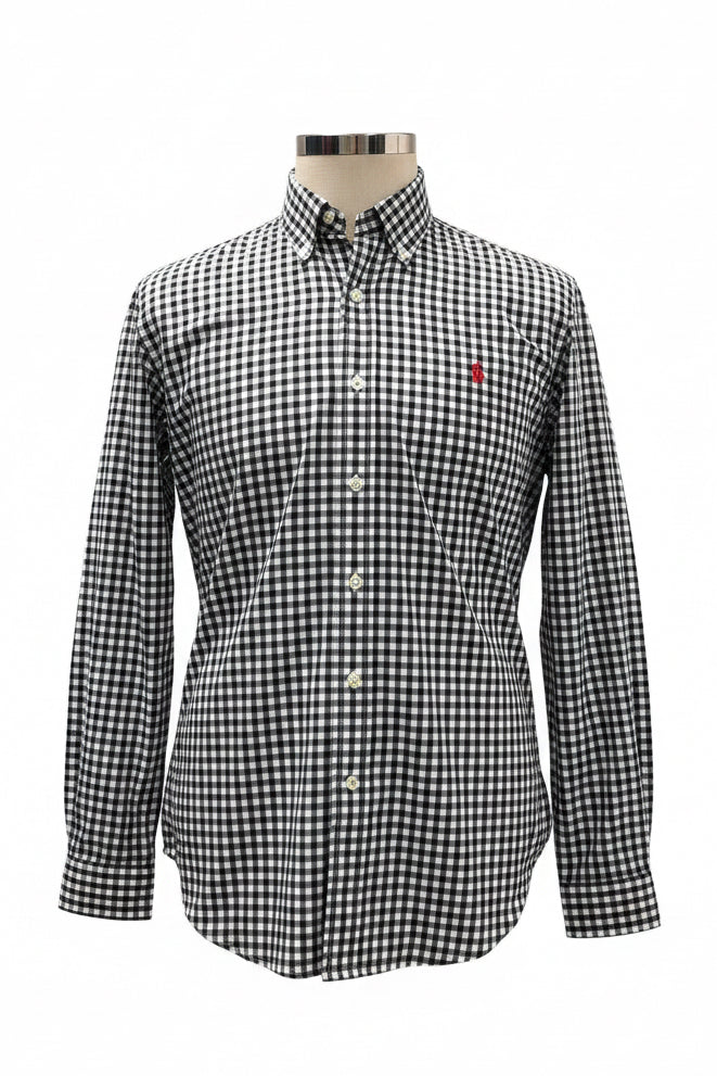Camisa de botones Polo Ralph Lauren 🏇🏼 de cuadros gingham negro y blanco Talla M Entalle Regular