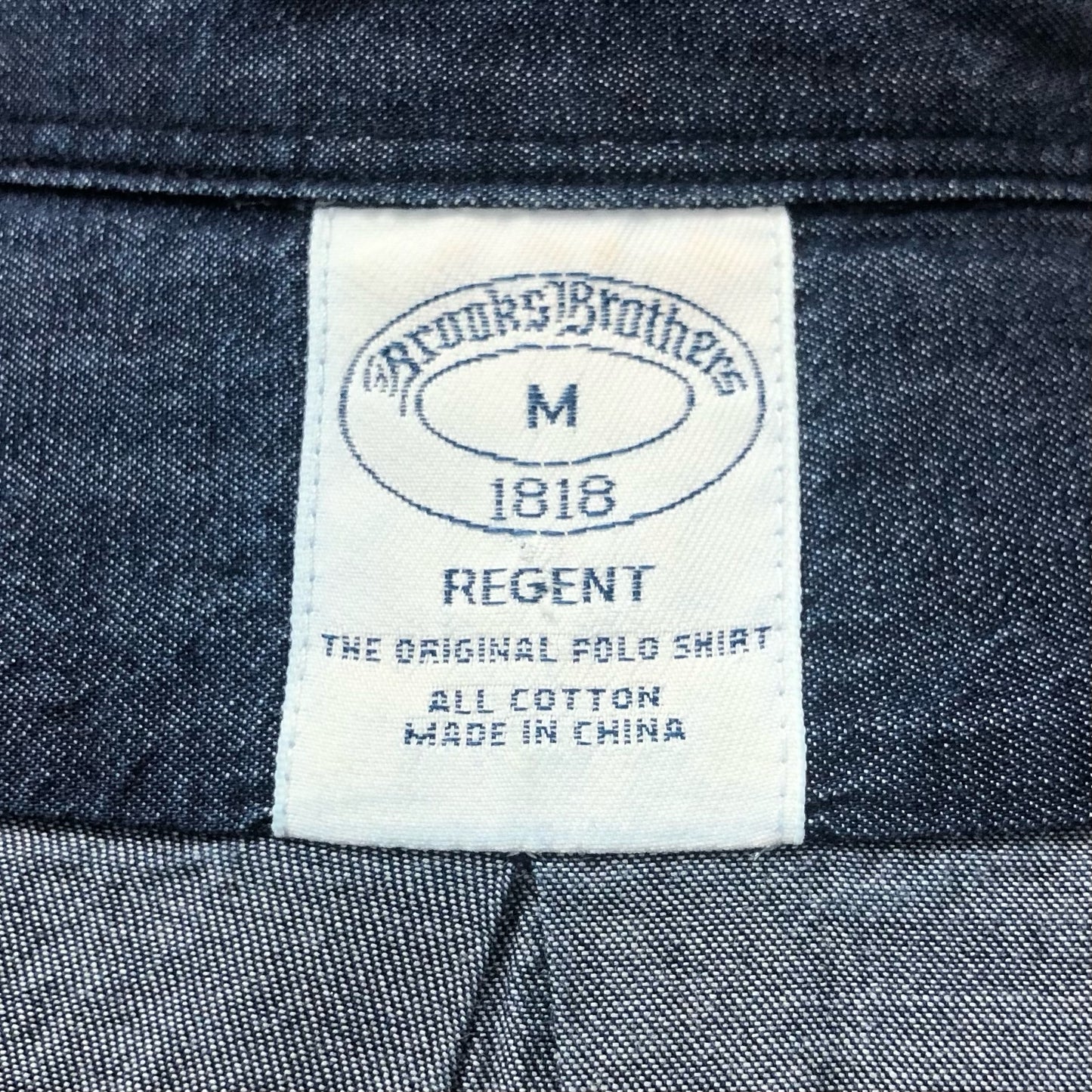 Camisa de botones Brooks Brothers 🐑 de jeans en color azul Talla M Entalle Regular