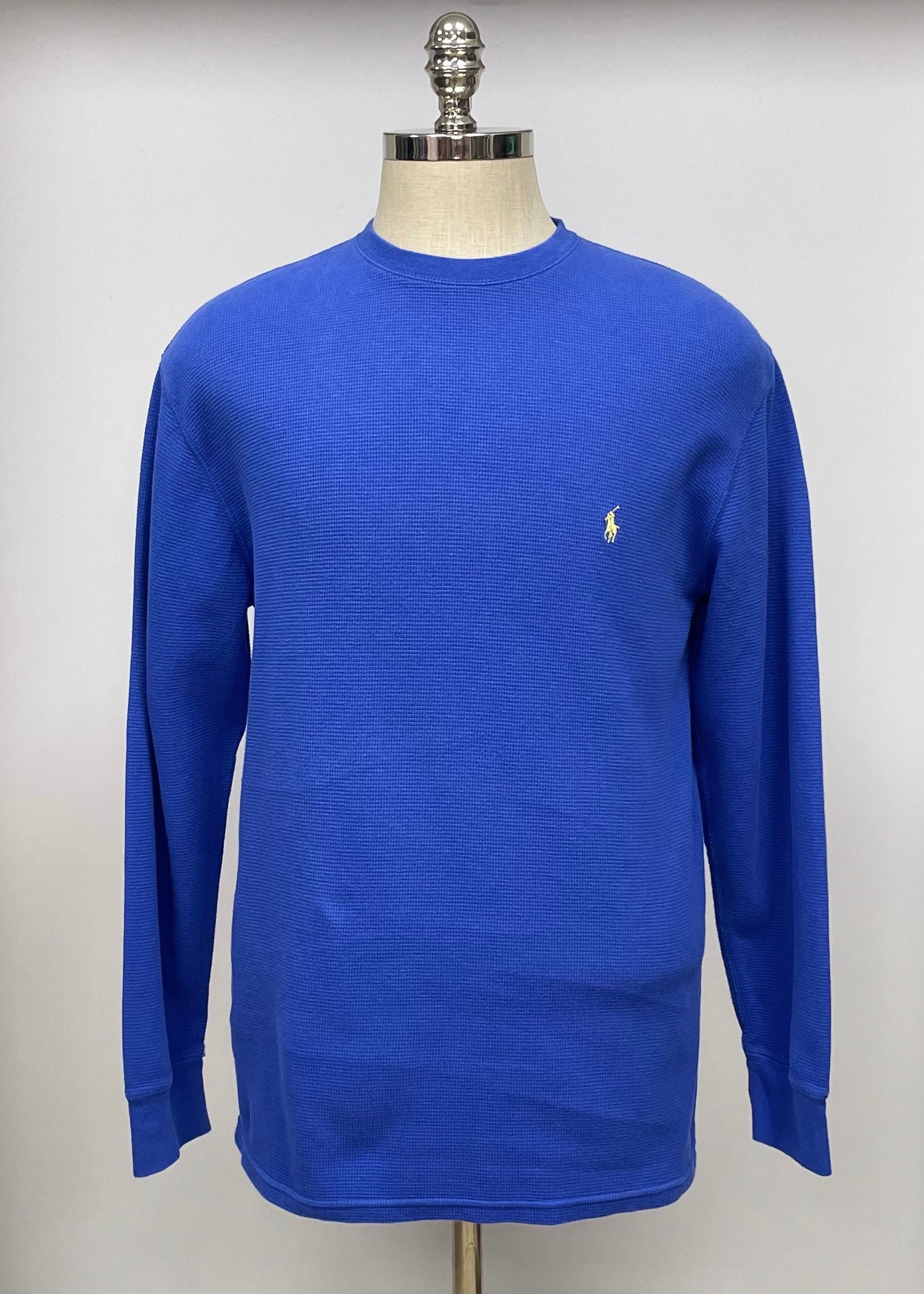 Camiseta cuello redondo Polo Ralph Lauren 🏇🏼 Waffle color azul manga larga Talla L