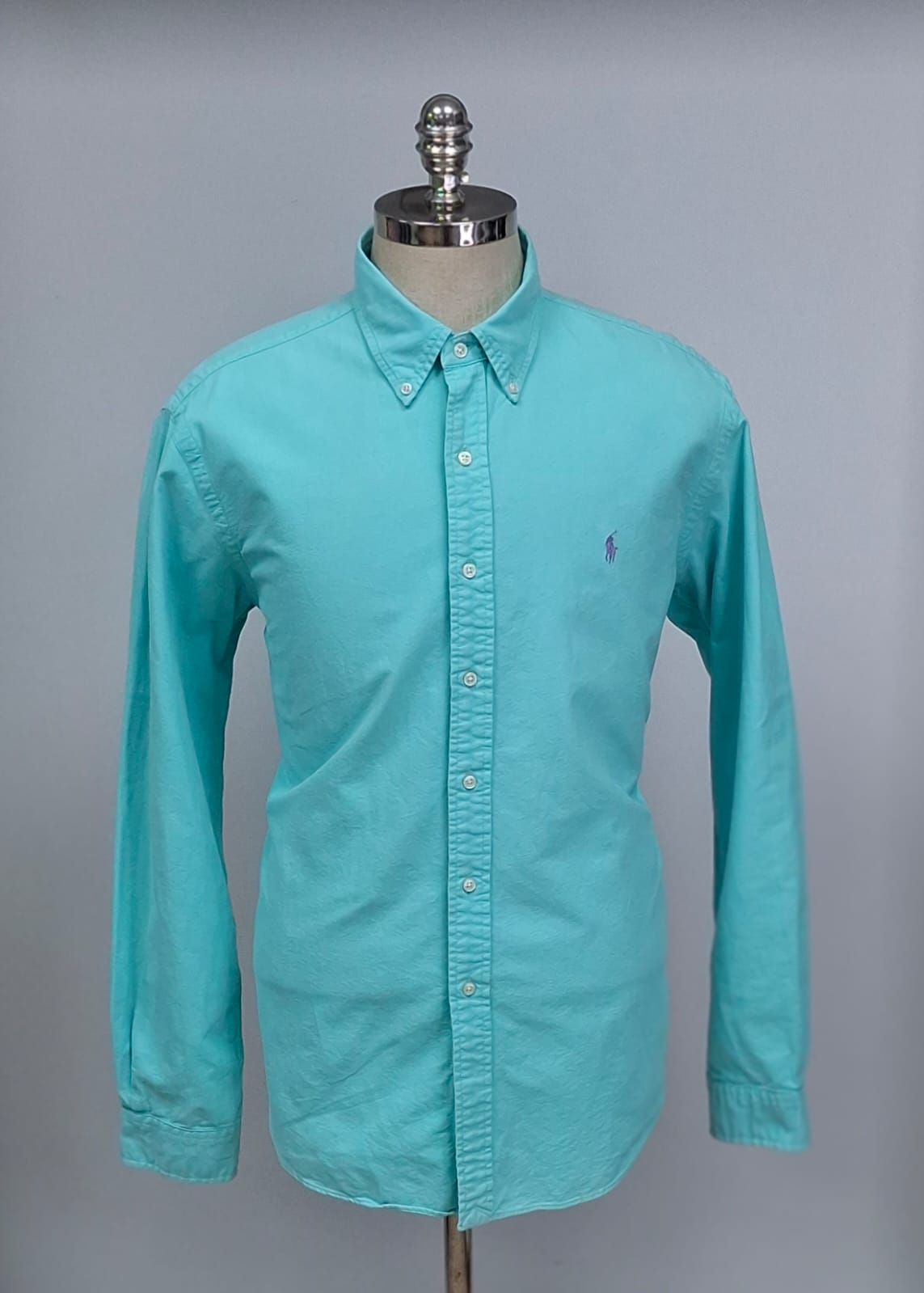 Camisa de botones Polo Ralph Lauren 🏇🏼 Oxford en color turquesa Talla XL Entalle Regular (ver descripción)