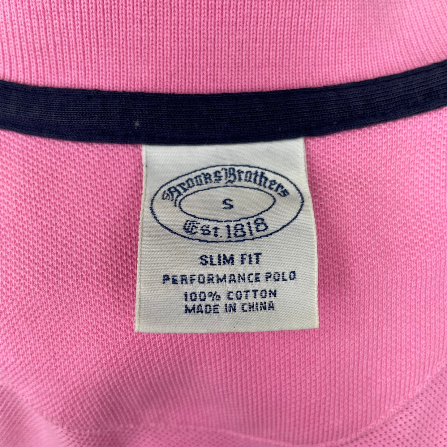 Camiseta Polo Brooks Brothers 🐑 color rosado Talla S Entalle Slim Fit