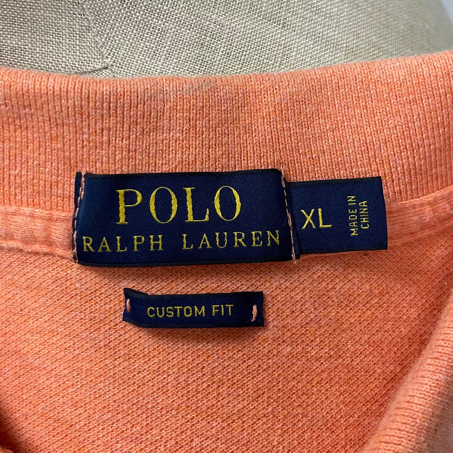 Camiseta Polo Ralph Lauren 🏇🏼color naranja Talla XL Entalle Custom Fit