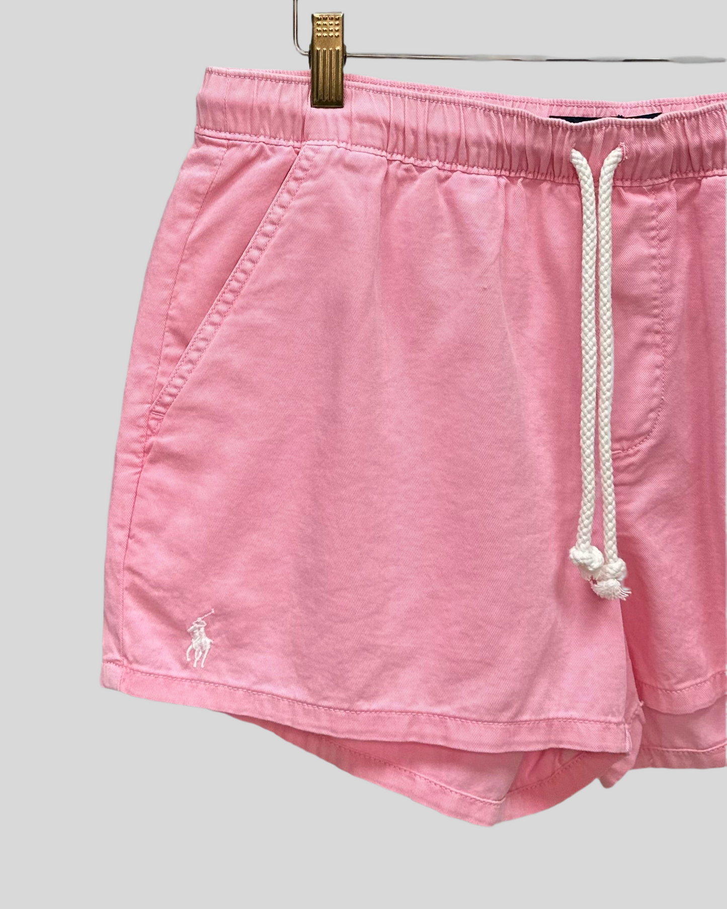 Short lounge de mujer Polo Ralph Lauren 🏇🏼 en color rosado con logo en blanco Talla S