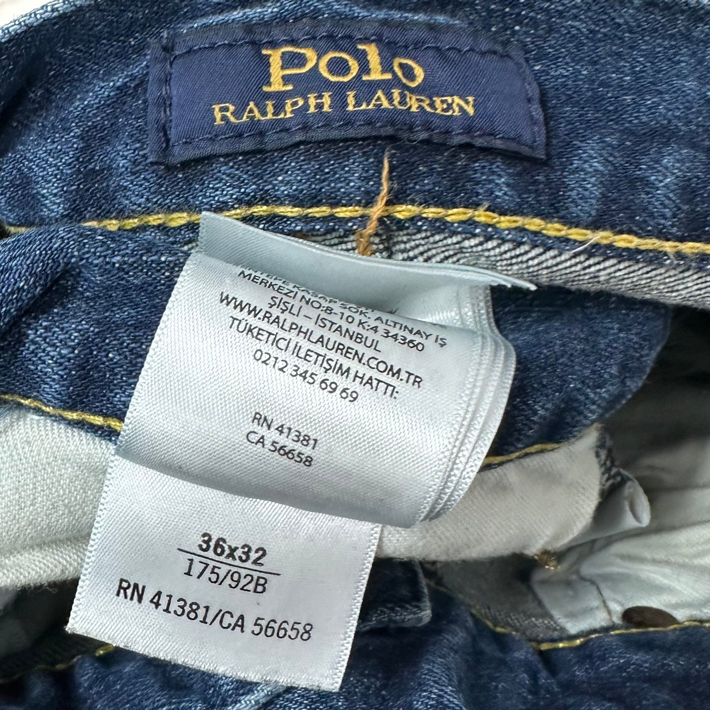 Pantalon jeans Polo Ralph Lauren 🏇🏼color azul Talla 36x32 Corte Regular