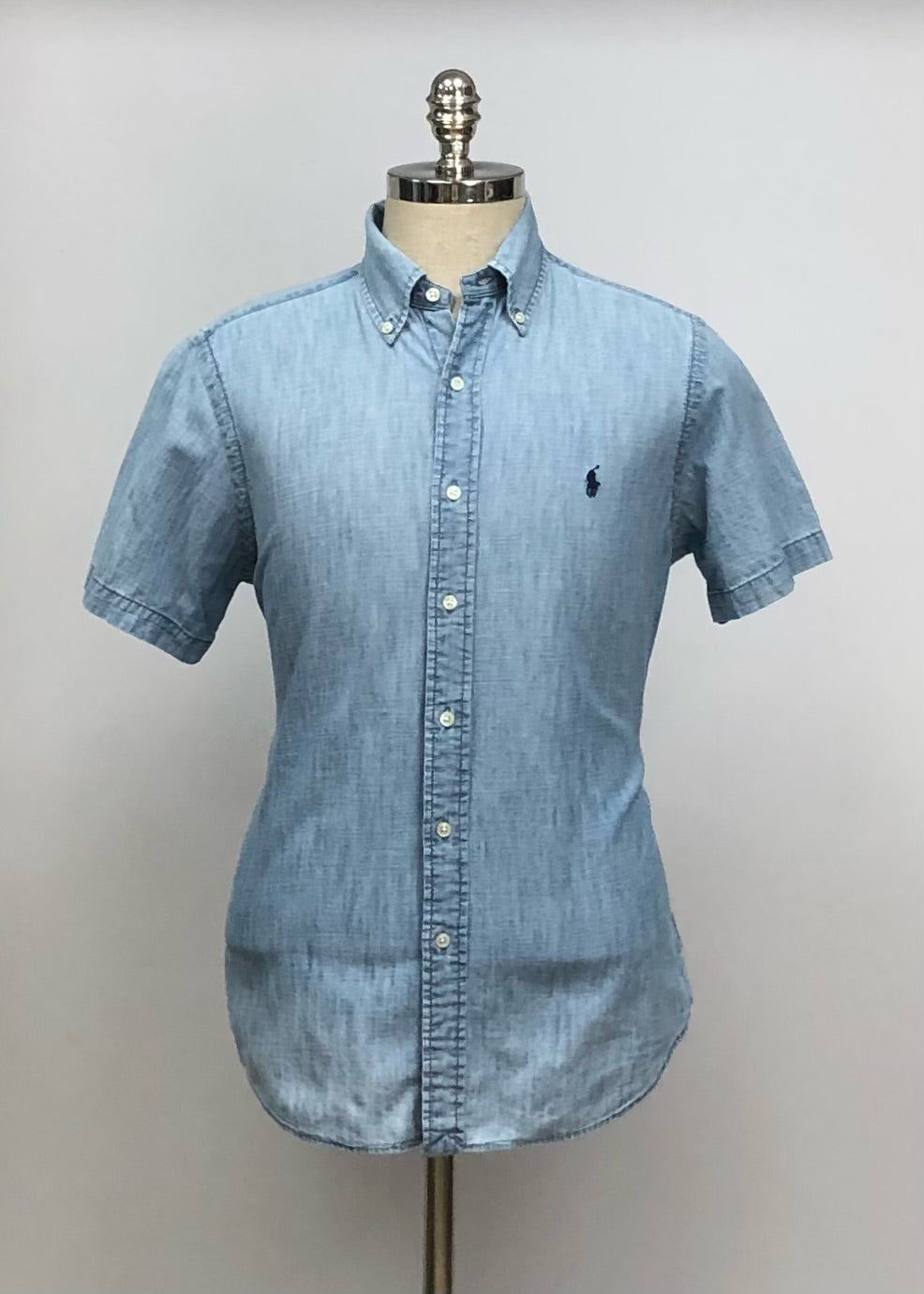 Camisa de botones Polo Ralph Lauren 🏇🏼 de jeans en color Celeste y logo en azul Talla M Entalle Regular