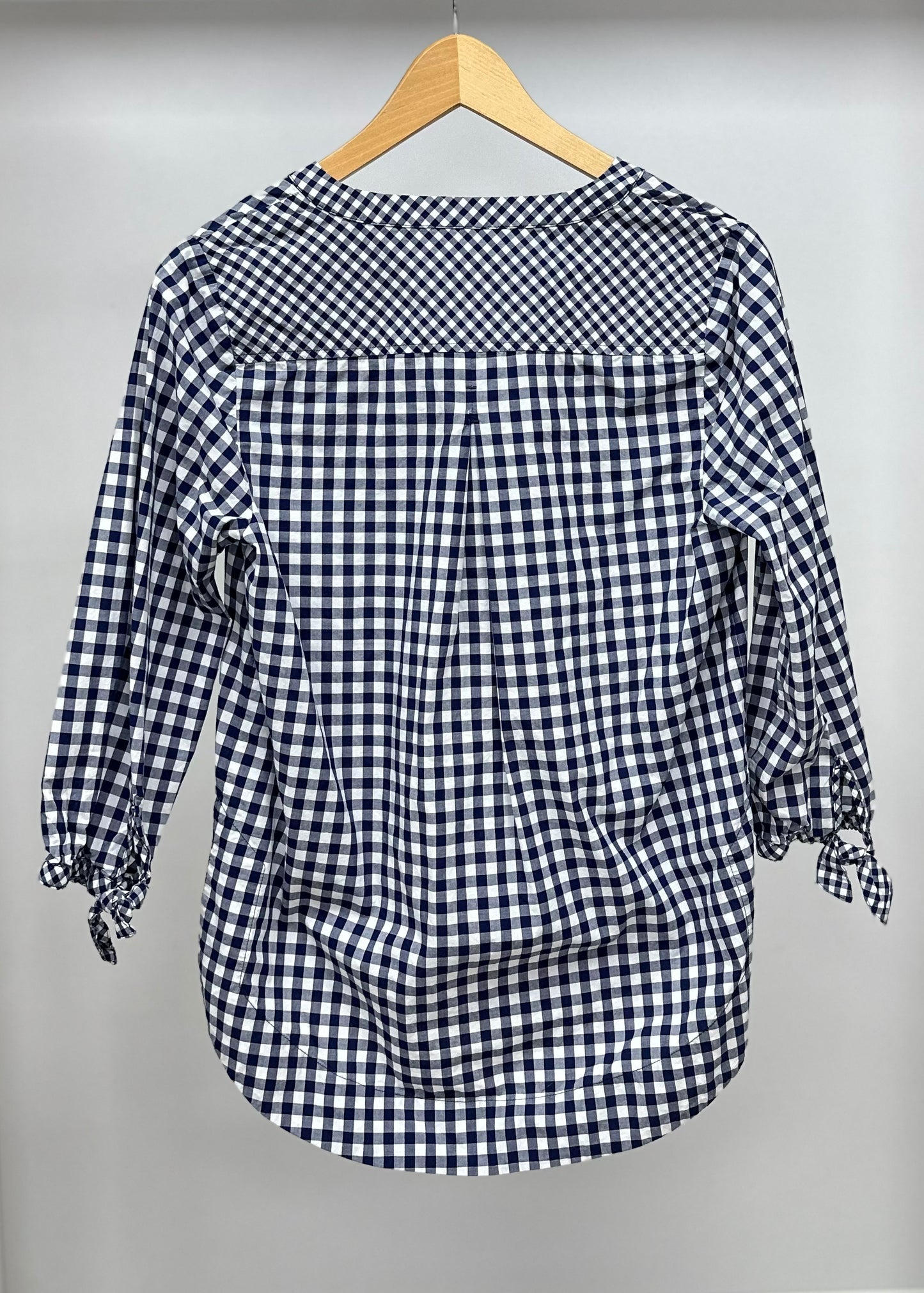 Blusa de mujer Vineyard Vines 🐳 de cuadros gingham en color azul y blanco Talla S Entalle Regular