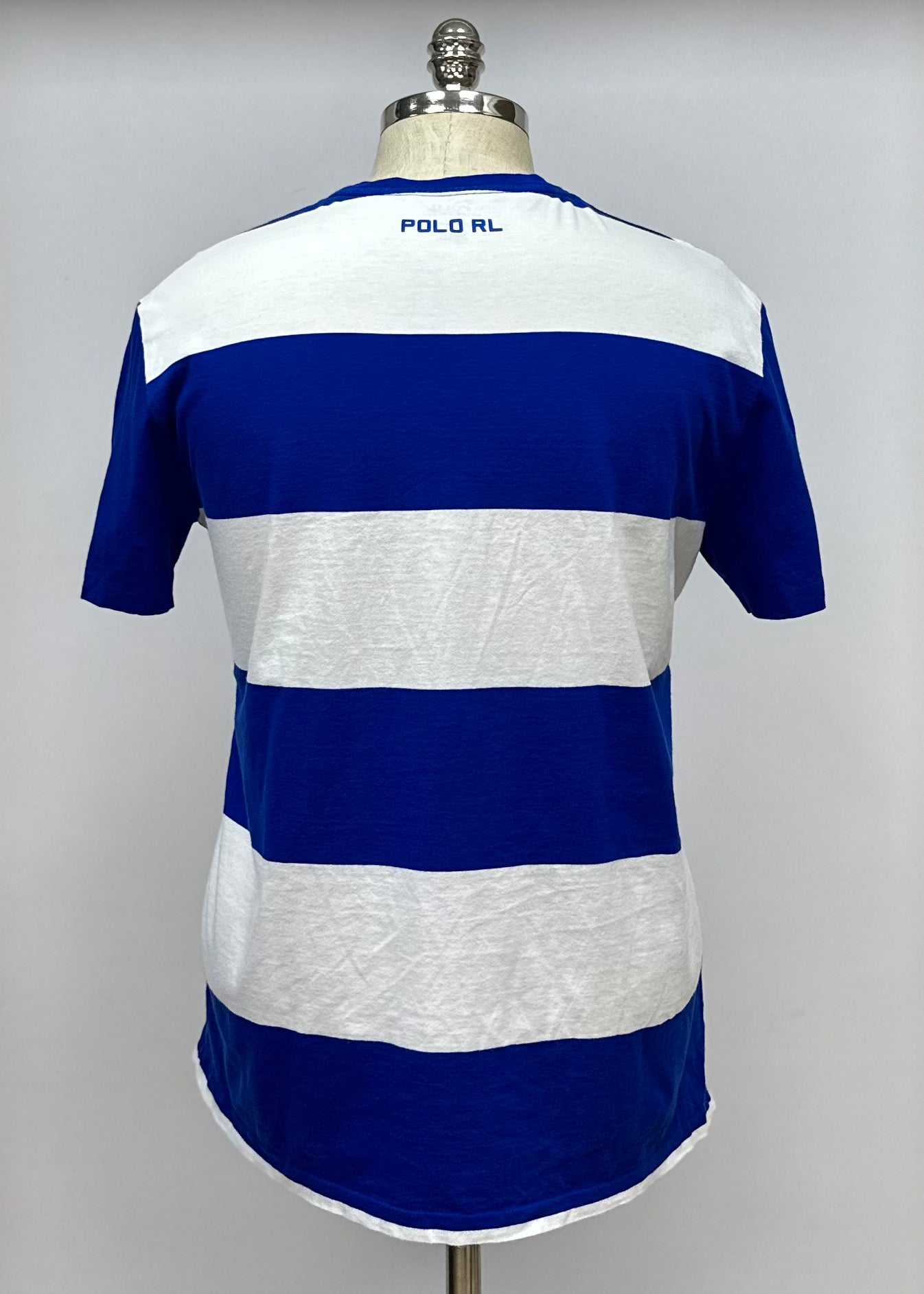 Camiseta cuello redondo Polo Ralph Lauren 🏇🏼 con franjas en color azul y blanco Edición Especial con diseño de Francia Talla L