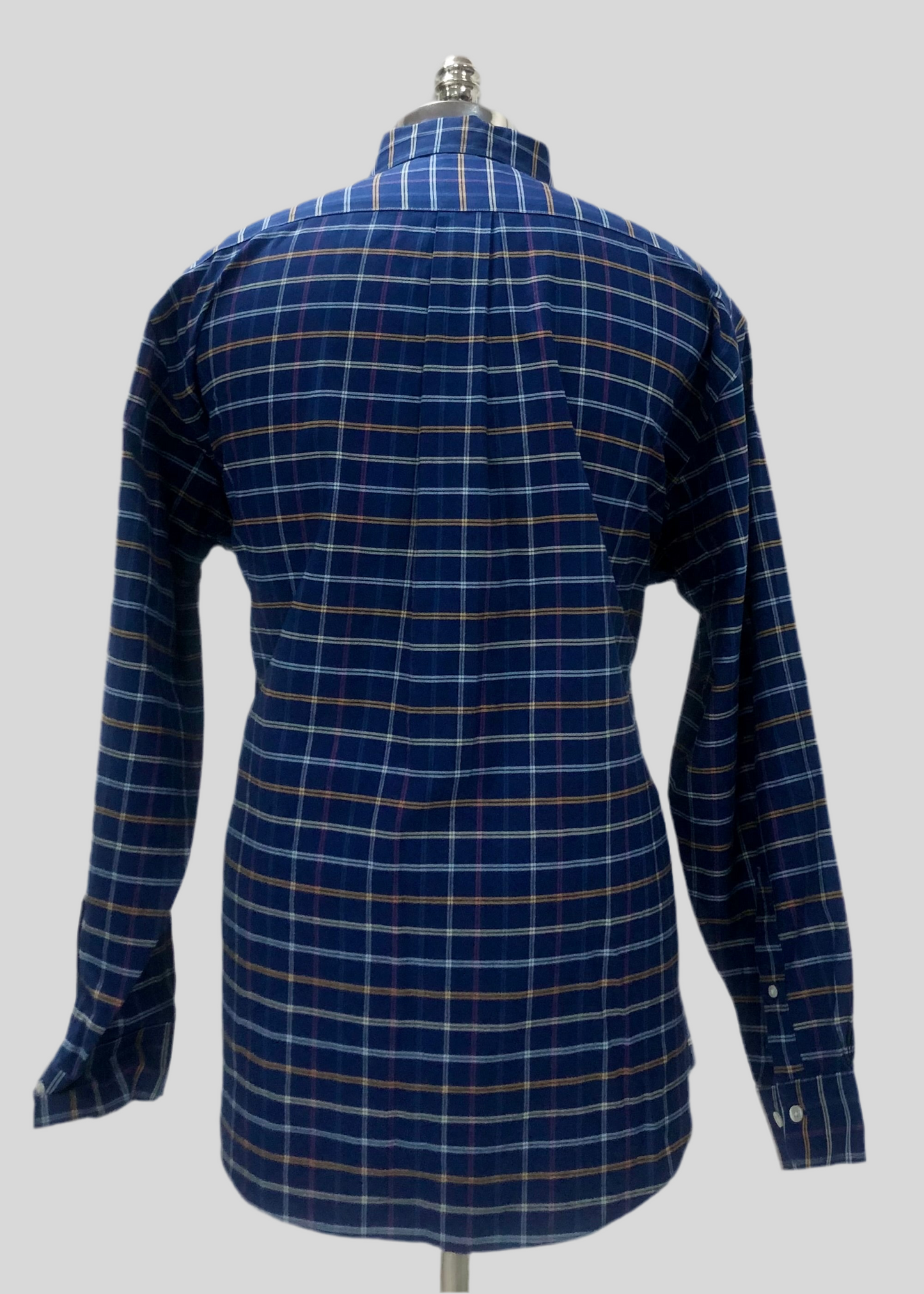 Camisa Brooks Brothers 🐑 color azul con cuadros en lila y blanco Talla XL Entalle Regular