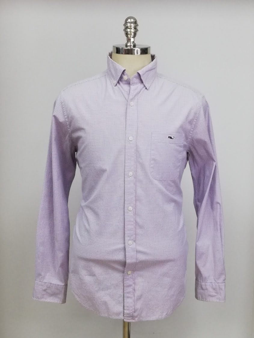 Camisa Vineyard Vines 🐳 color blanco con patron de cuadros en color azul y rojo Talla M Entalle Clasico
