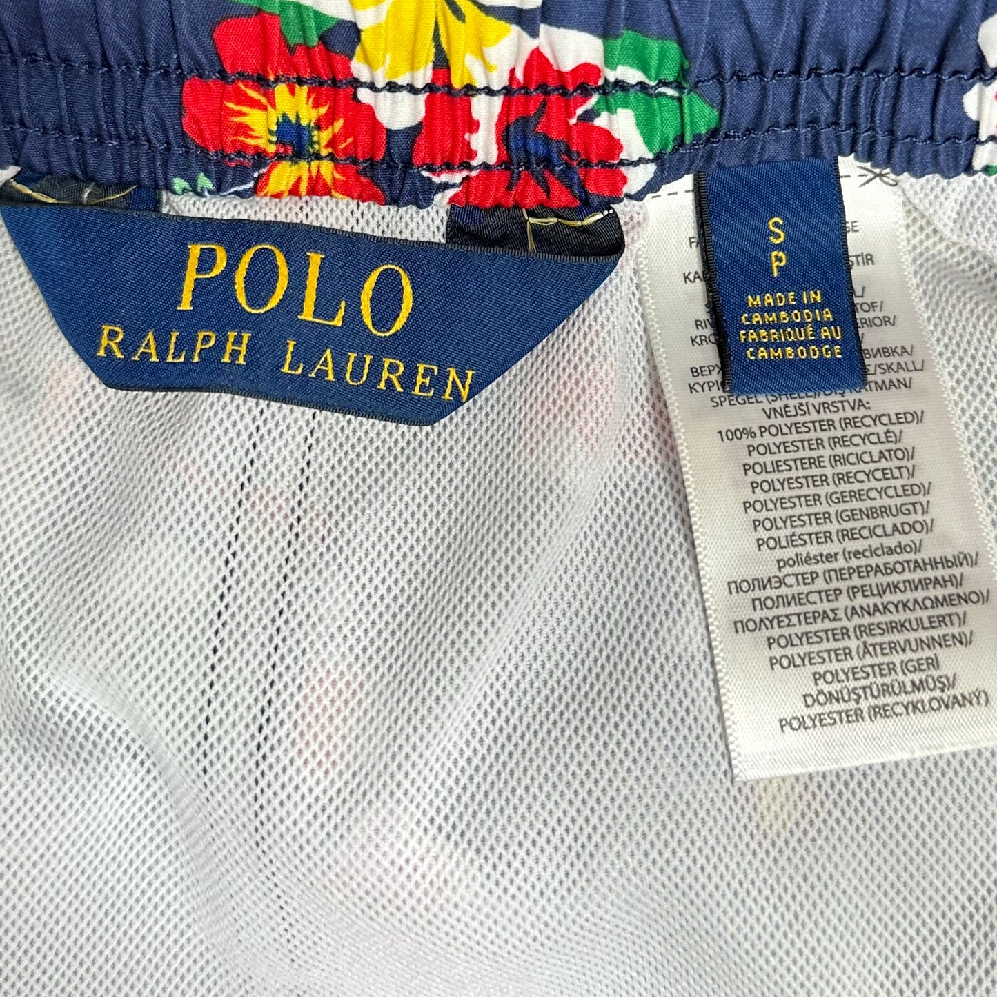 Short de baño Polo Ralph Lauren 🏇🏼 color azul navy con diseño hawaiano talla S