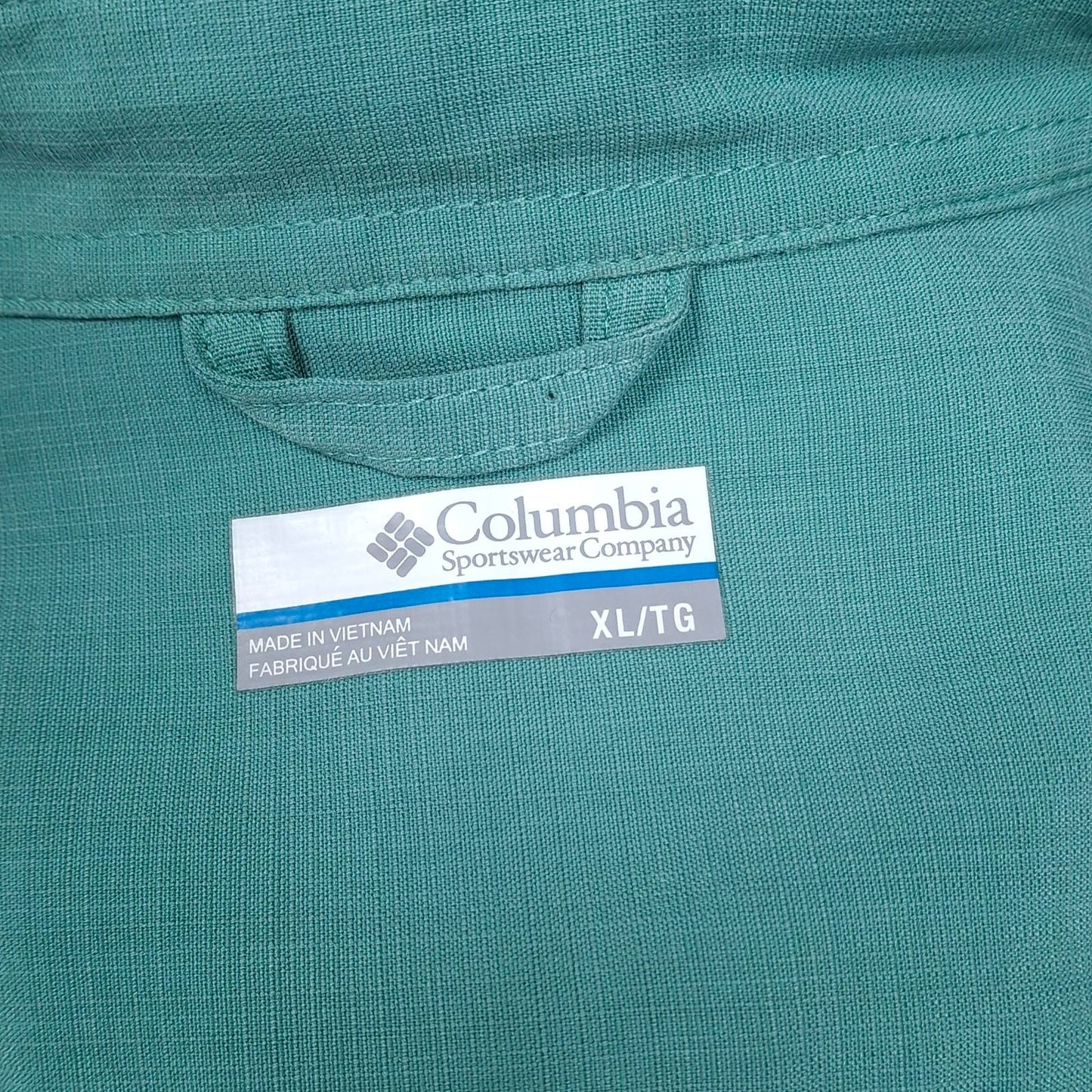 Camisa Columbia 🔹color verde aqua Manga corta Talla XL