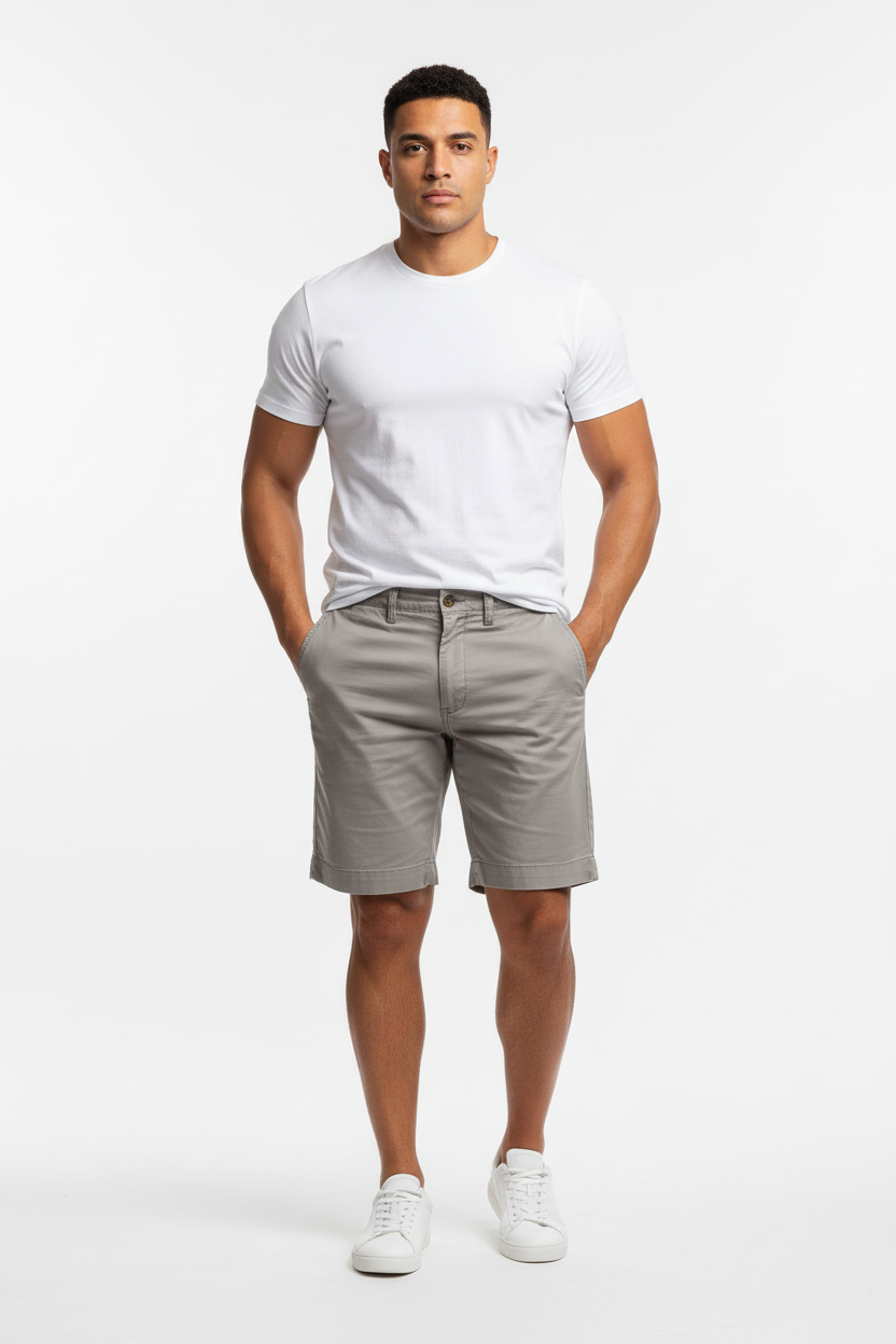 Short Casual Polo Ralph Lauren🏇 color gris claro talla 32