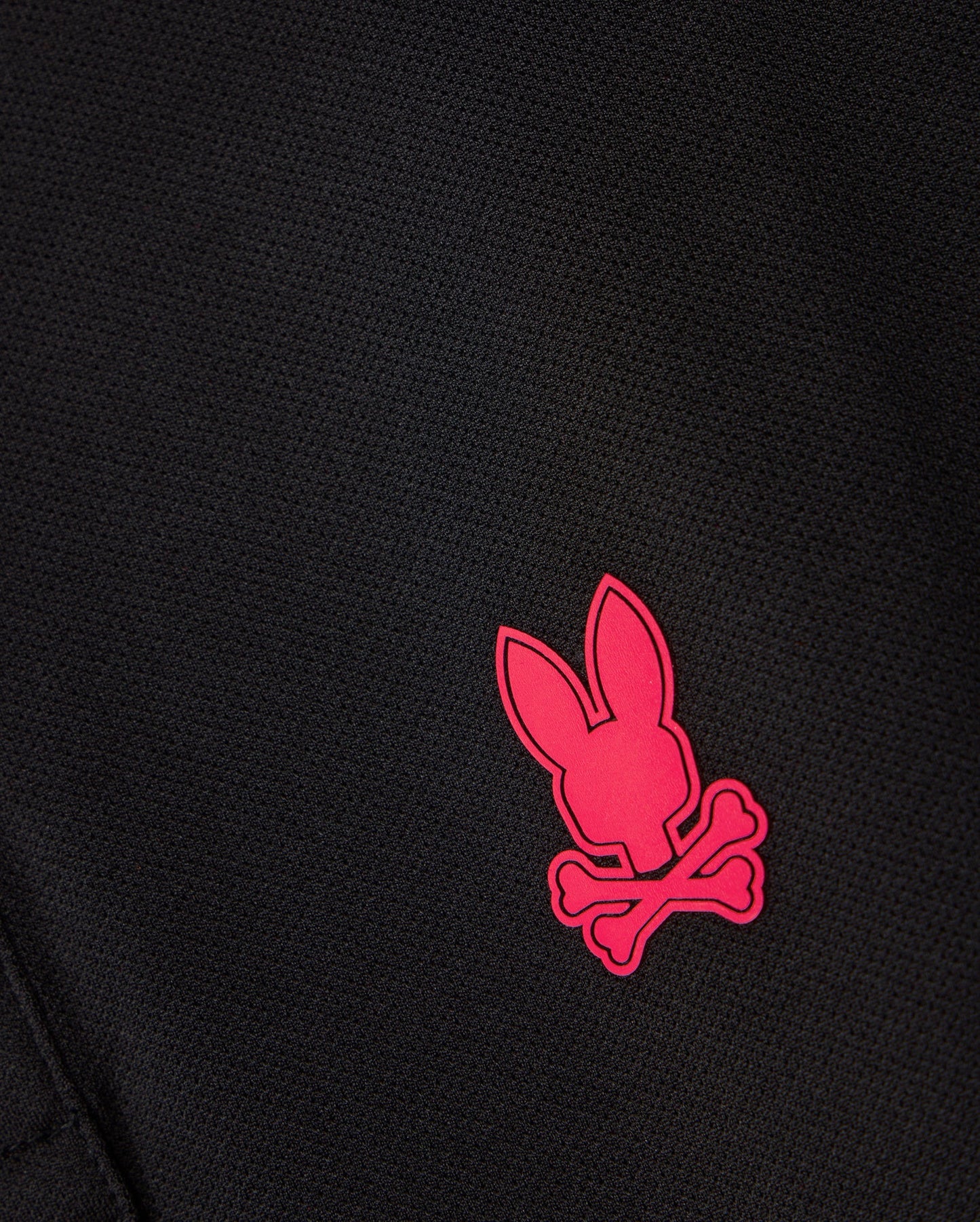 Camiseta Polo Psycho Bunny 🐰  Micro mesh en color negro y rosado con diseño de cuello Talla M Entalle Regular