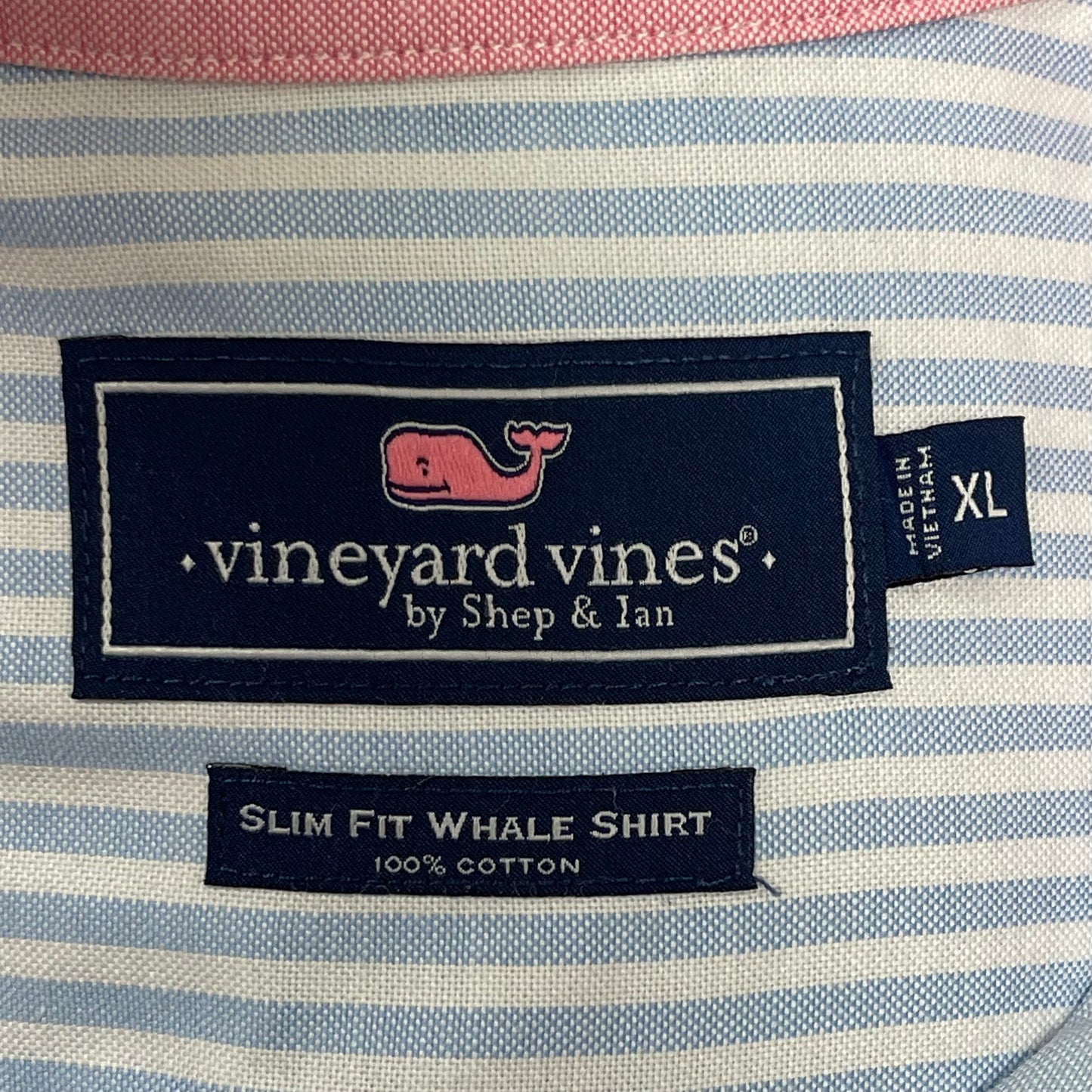 Camisa de botones Vineyard Vines 🐳 Oxford con franjas multicolor Talla XL Entalle Slim Fit