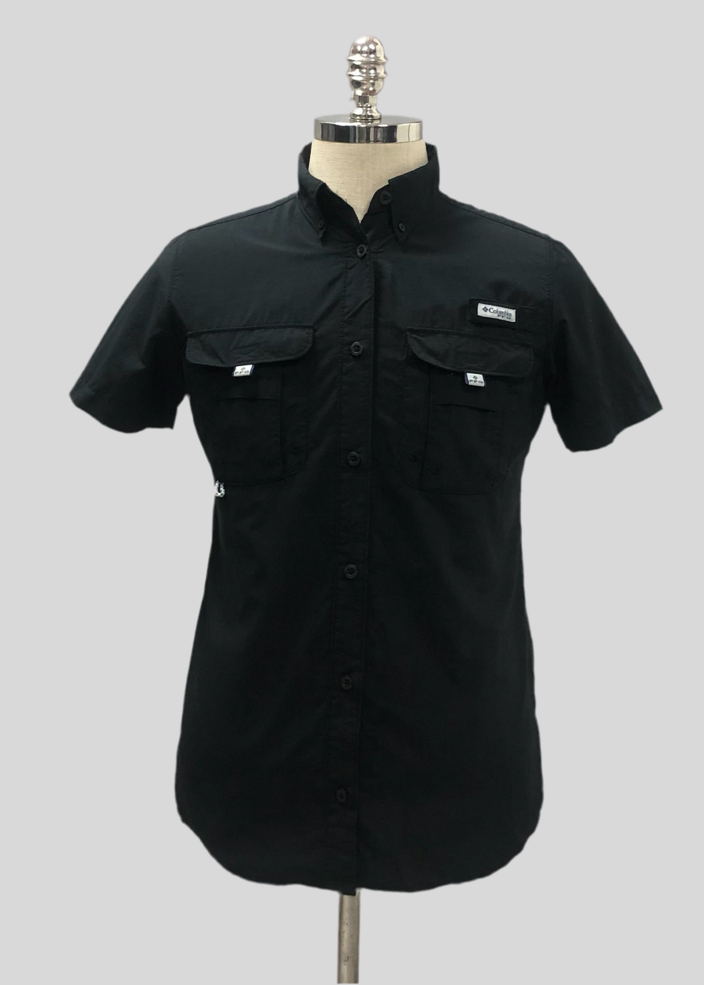 Camisa de mujer Columbia 🔹color negro con Omni Shade Manga corta Talla S