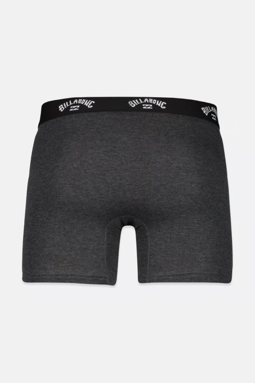 Combo de 3 Boxers Briefs Billabong 🏄🏽‍♂️ Tela de algodón stretch color Negro, azul y gris Talla M