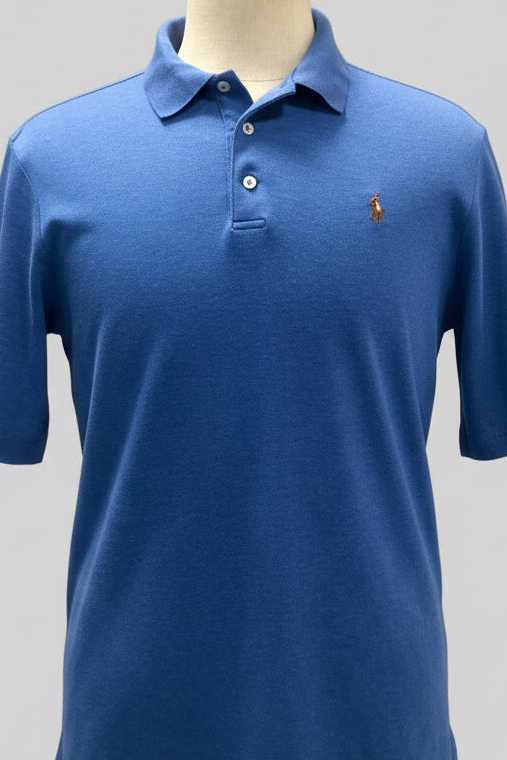 Camiseta Polo Ralph Lauren 🏇🏼Tela Pima color azul Talla L Entalle Clásico