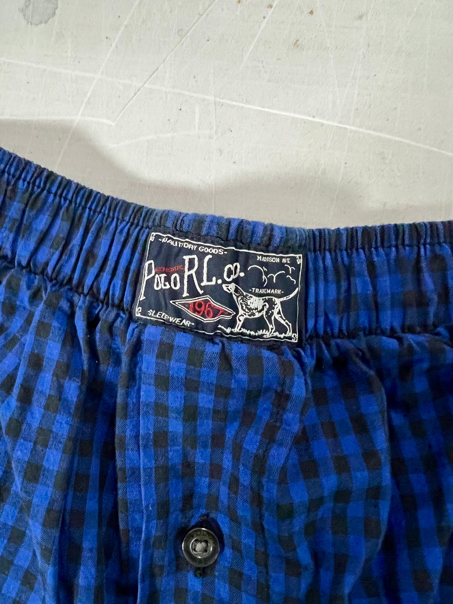Boxer tejido Polo Ralph Lauren 🏇🏼 Tela algodón con patrón de cuadros en azul y negro Talla M
