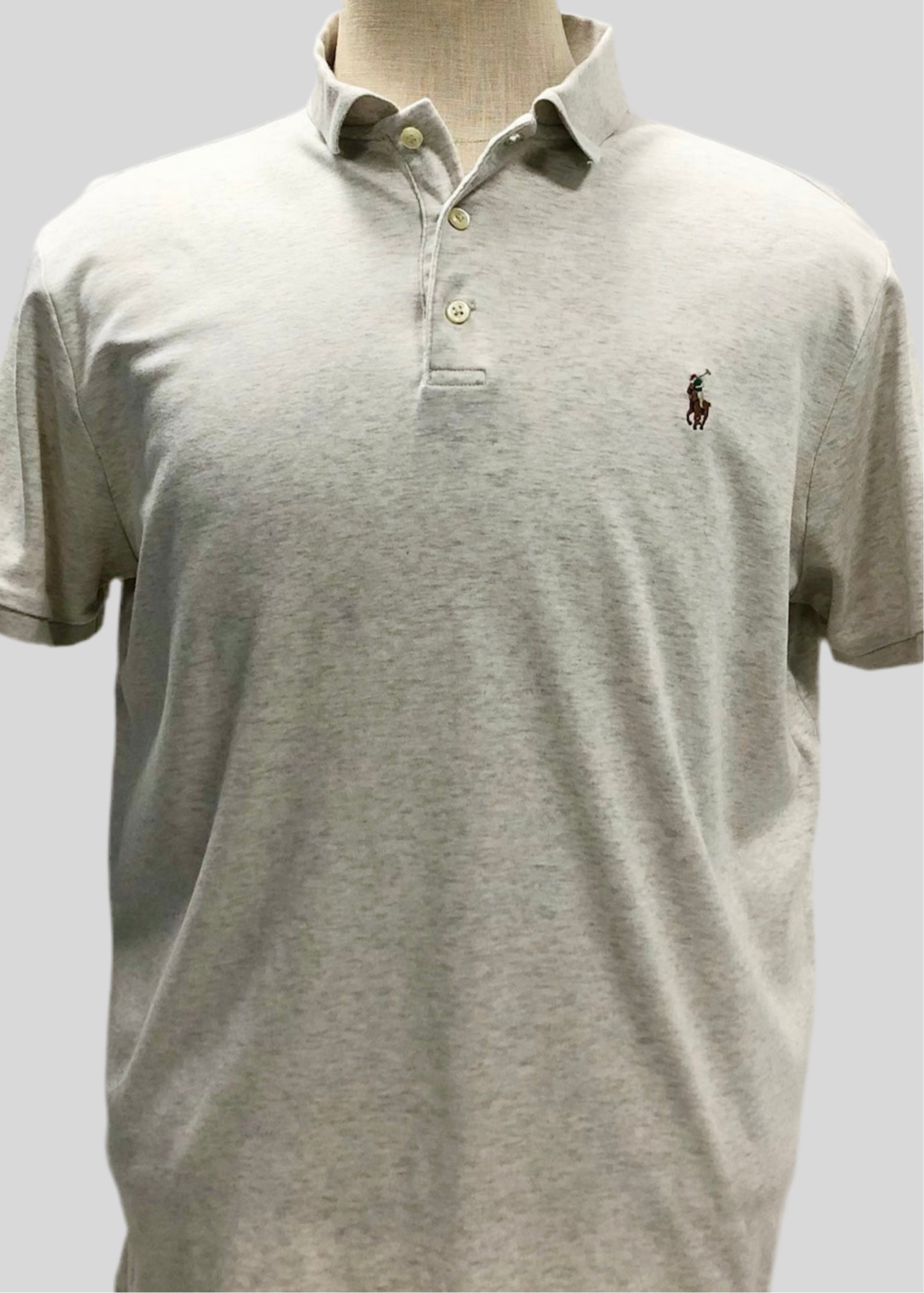 Camiseta Polo Ralph Lauren 🏇🏼 color crema Talla XL Entalle Custom Slim Fit