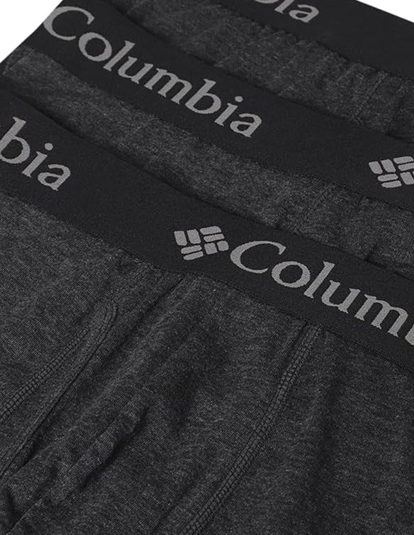 Paquete de 2 Boxers Briefs Columbia 🔷 Tela de algodón stretch color gris oscuro Talla XL