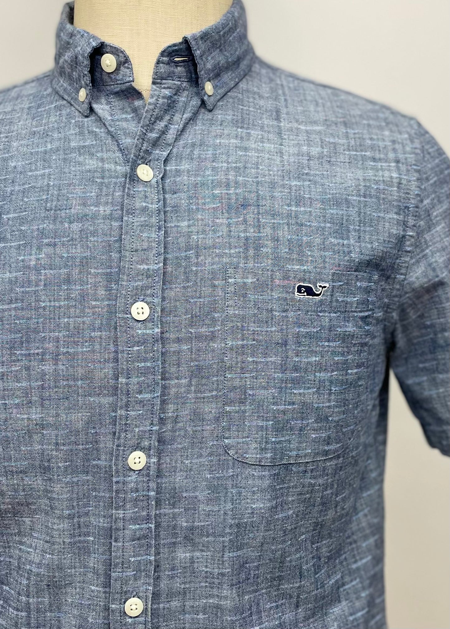 Camisa de cuadros Vineyard Vines 🐳 de jeans color gris oscuro Talla S Entalle Slim Fit