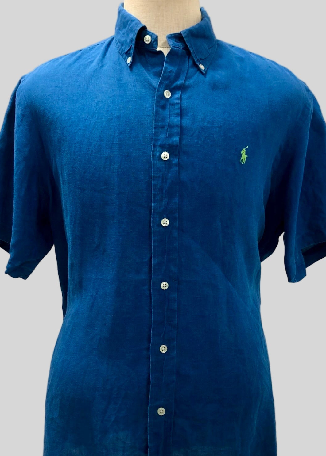 Camisa de botones Polo Ralph Lauren 🏇🏼 De lino en color azul navy Talla L Entalle Regular