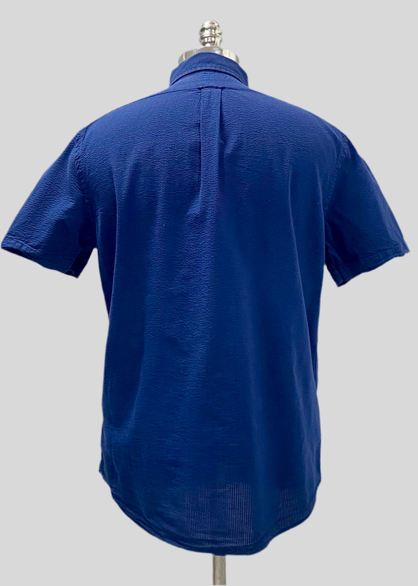 Camisa Polo Ralph Lauren 🏇🏼 Seersucker Color azul navy Talla M Entalle Clásico