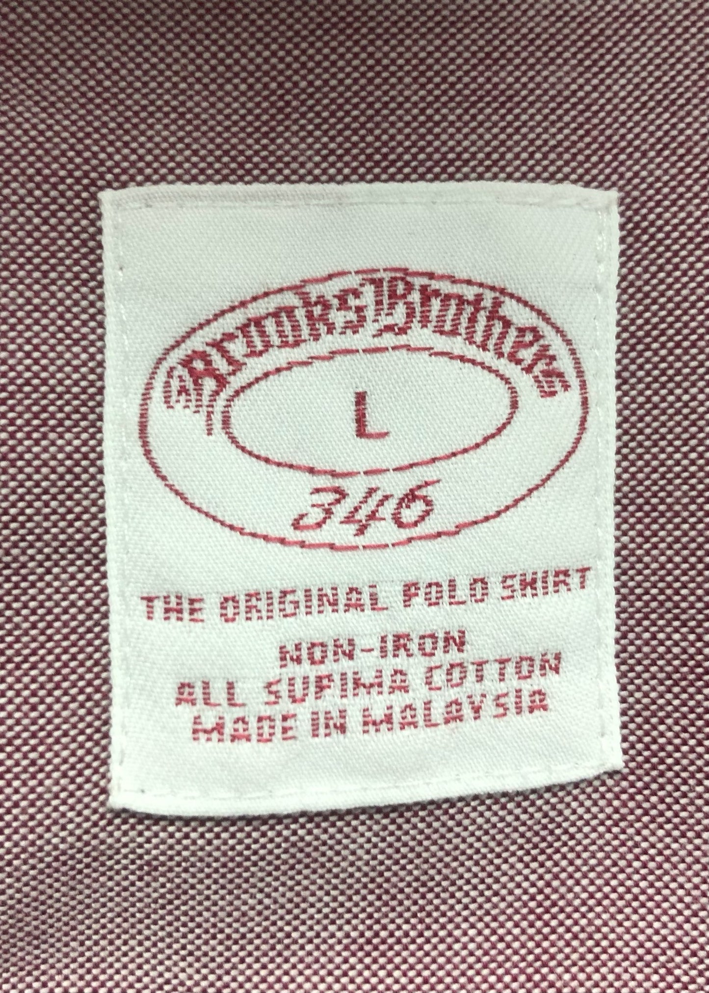 Camisa de botones Brooks Brothers 🐑 color rosado oscuro Talla XL Entalle Regular