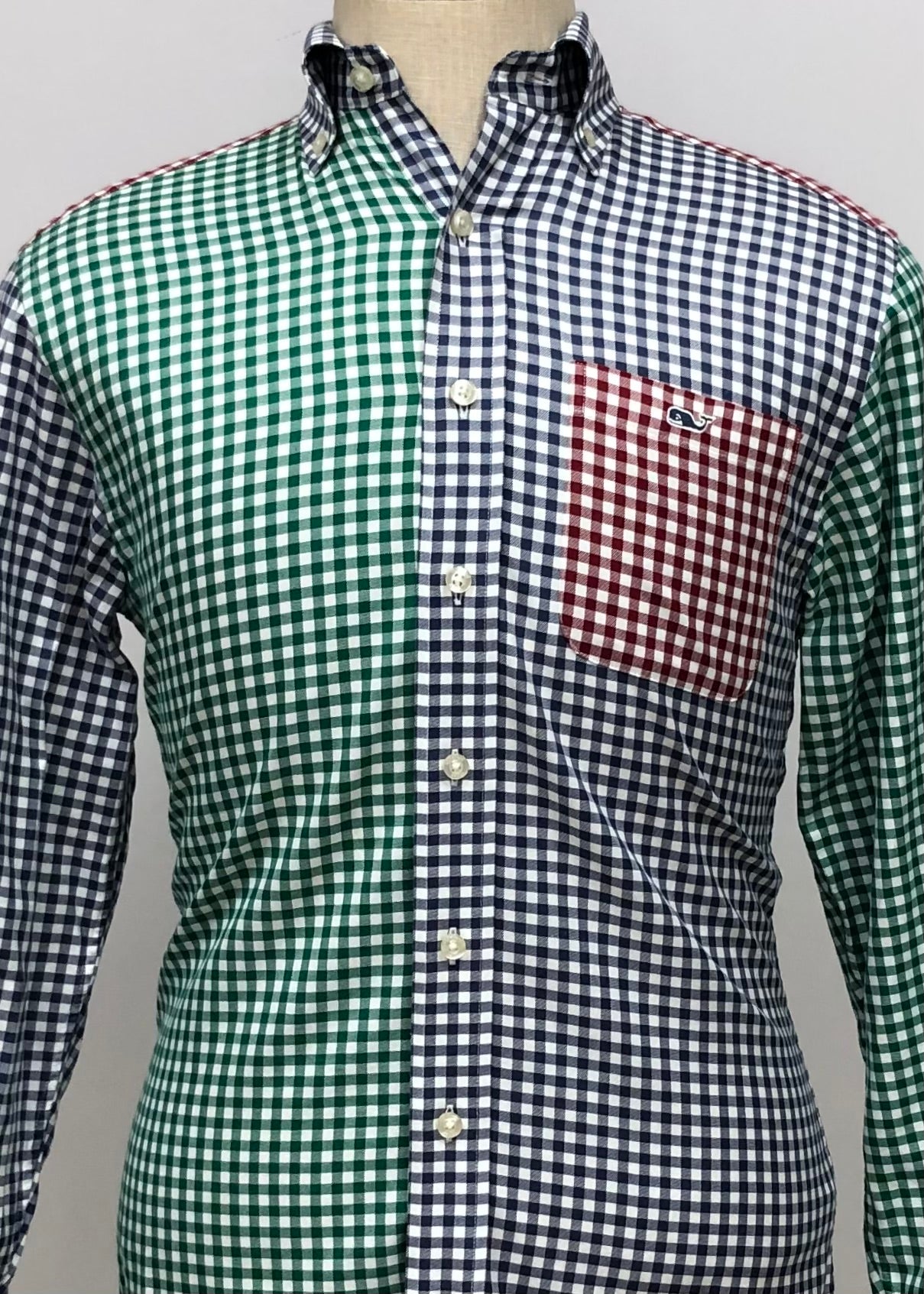 Camisa Vineyard Vines 🐳 de cuadros gingham multicolor Talla XS Entalle Slim Fit