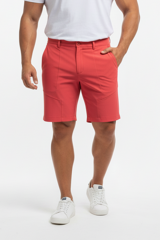 Short Híbrido Vineyard Vines 🐳 Tela performance color rojo talla L (34)